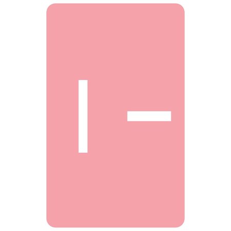 Smead Label, Accs, "I", Pink, 100Ct Pk SMD67179